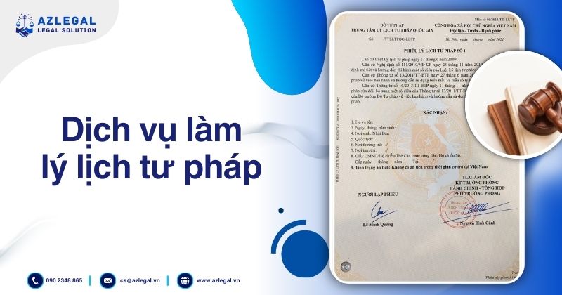 Dịch vụ làm lý lịch tư pháp