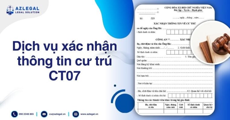 Dịch vụ xác nhận thông tin cư trú CT07