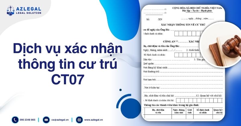 Dịch vụ xác nhận thông tin cư trú CT07