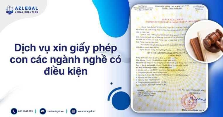 Dịch vụ xin giấy phép con các ngành nghề có điều kiện